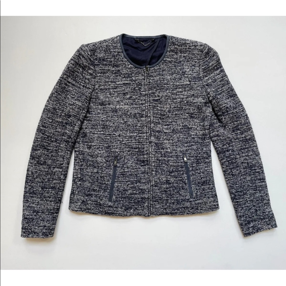 Jigsaw Womens Wool Blend Full Zip Long Sleeve Jacket Size 8 - Picture 4 of 8